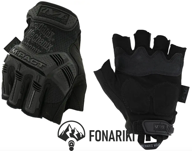 Тактичні рукавички Mechanix M-Pact Fingerless Black