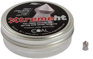 Кулі пневматичні Coal Xtreme HT. Кал. 5.5мм. Вага - 1.35 г. 200 шт/уп
