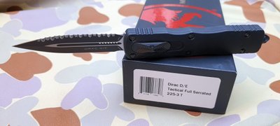 Ніж Microtech Dirac Double Edge Black Blade FS Tactical
