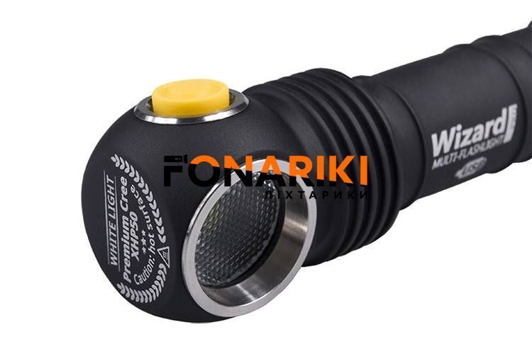 Налобний ліхтар Armytek Wizard Pro v3 Magnet USB + 18650 3200 mAh / XHP50 (Warm)