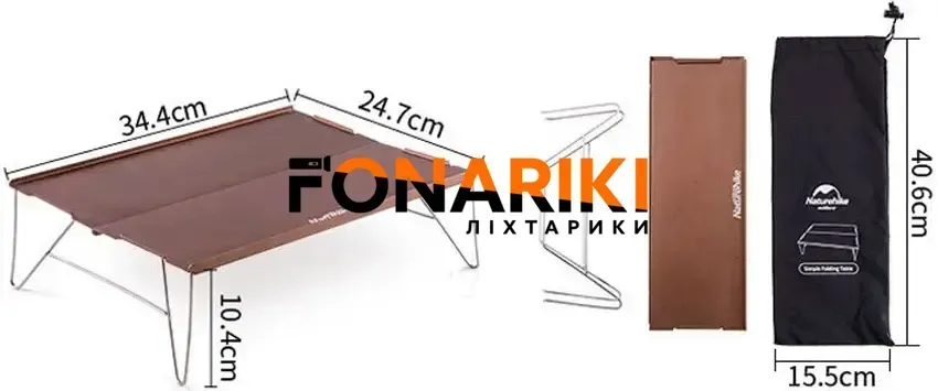 Стіл розкладаний Naturehike NH17Z001-L Grey