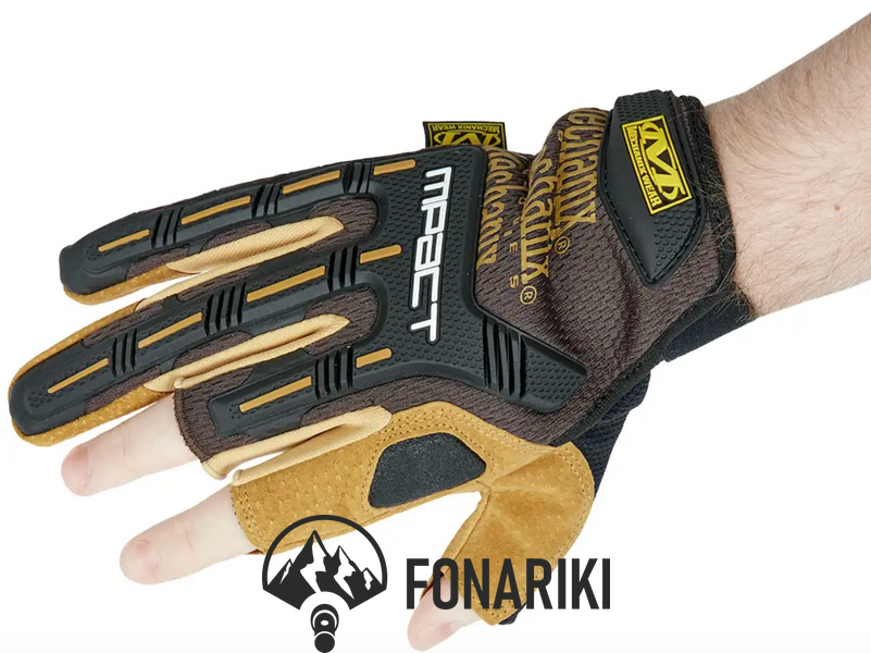 Тактичні рукавички Mechanix M-Pact Framer Leather Brown, L