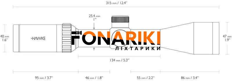 Приціл оптичний Hawke Vantage 3-9х40 сітка 22 LR HV з підсвічуванням