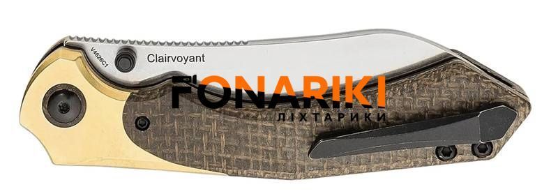 Нож Kizer Clairvoyant 154CM Brass Micarta