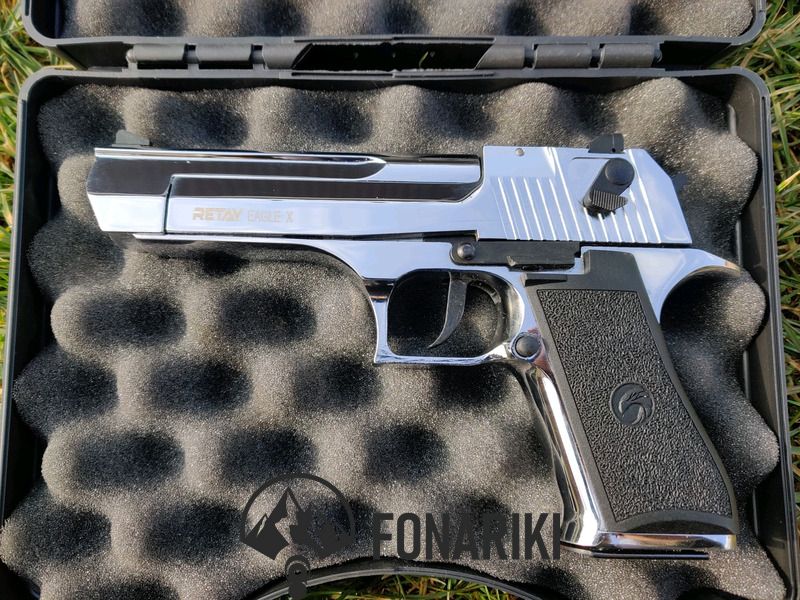 Пістолет стартовий Retay Eagle X калибр 9 мм. Колір - Nickel