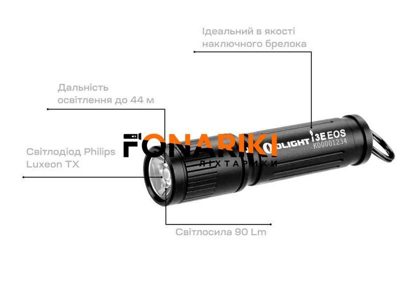 Ліхтар Olight I3E-EOS Black
