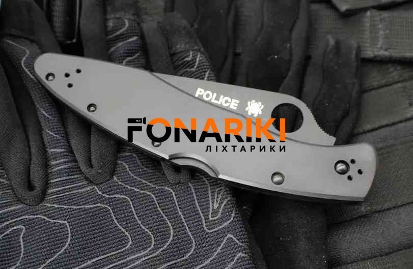 Ніж Spyderco Police 4 VG10 BB Black