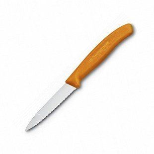 Ніж кухонний Victorinox SwissClassic Paring серрейтор помаранчевий
