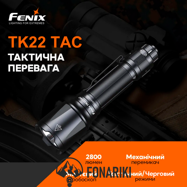Фонарь ручной Fenix TK22TAC