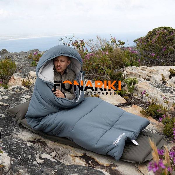 Спальний мішок з підігрівом зима-осінь Naturehike BE400 CNK2300SD021, лівий, бежевий