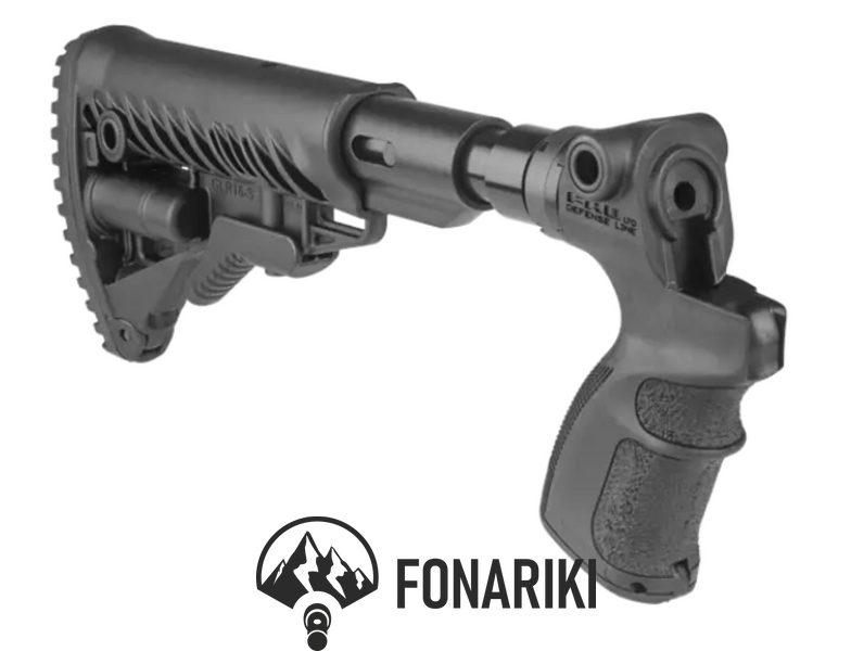 Приклад складной с пистолетной рукояткой FAB для Mossberg 500, черный (Mil-Spec)