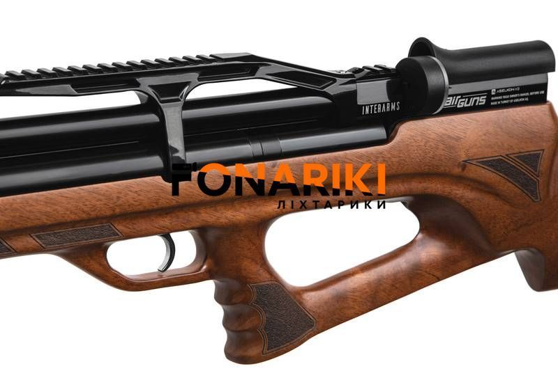 Пневматическая редукторная PCP винтовка Aselkon MX10-S Wood кал. 4.5 дерево