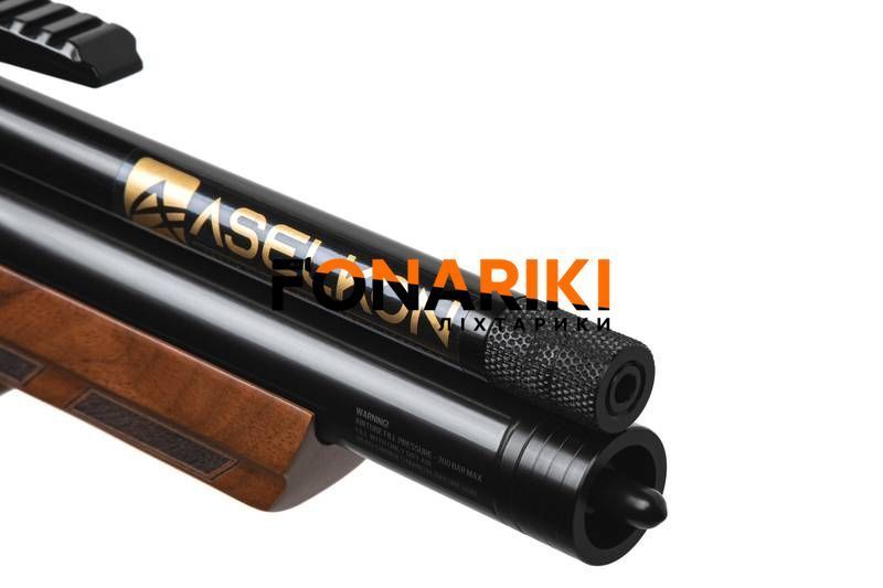 Пневматическая редукторная PCP винтовка Aselkon MX10-S Wood кал. 4.5 дерево