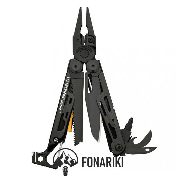 Мультиінструмент LEATHERMAN SIGNAL BLACK, синтетичний чохол, картонна коробка