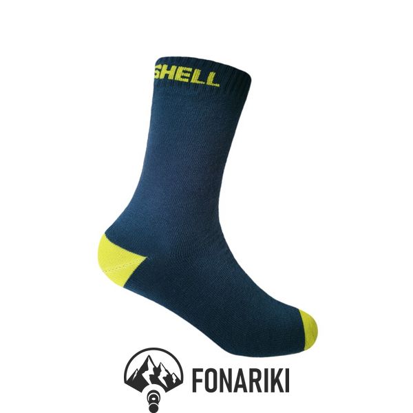 Шкарпетки дитячі водонепроникні Dexshell Ultra Thin Children Sock M (синьо/жовтий) L