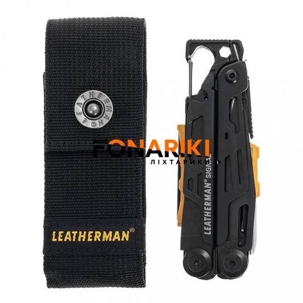 Мультиінструмент LEATHERMAN SIGNAL BLACK, синтетичний чохол, картонна коробка