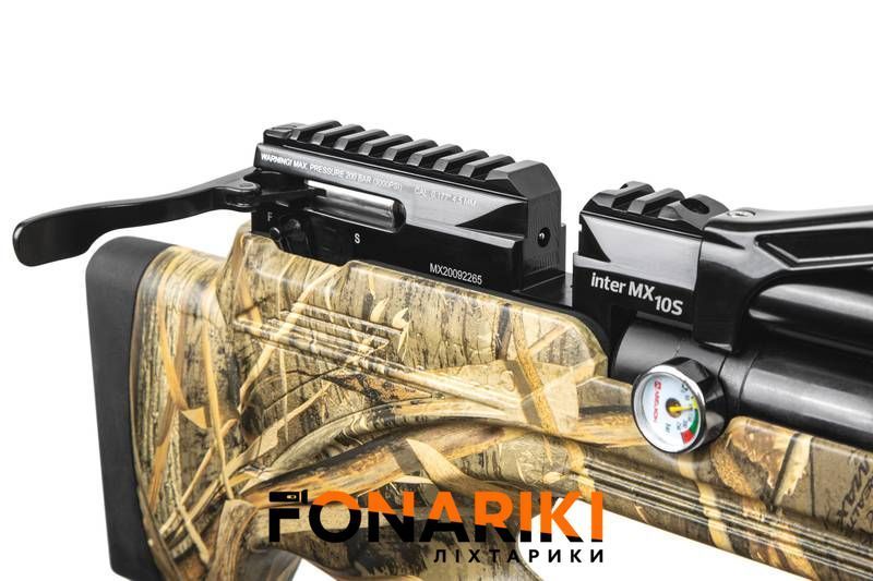 Пневматическая PCP винтовка Aselkon MX10-S Camo Max 5 кал. 4.5 с редуктором