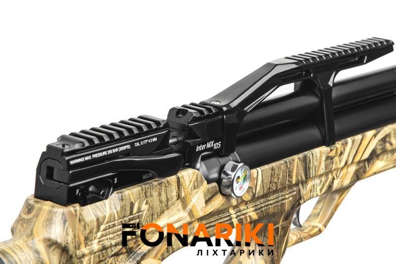 Пневматическая PCP винтовка Aselkon MX10-S Camo Max 5 кал. 4.5 с редуктором
