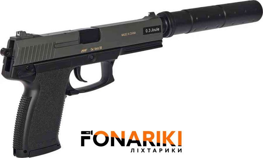 Пистолет страйкбольный ASG DL 60 SOCOM Spring кал.6 мм Black