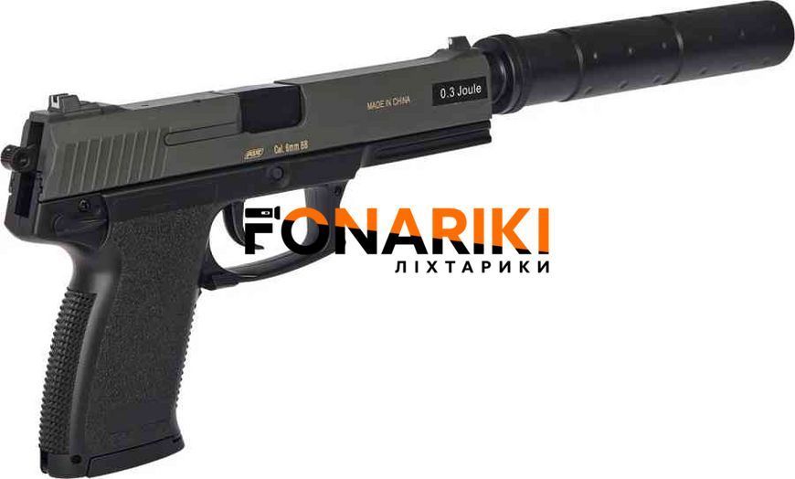 Пістолет страйкбольний ASG DL 60 SOCOM Spring кал.6 мм Black