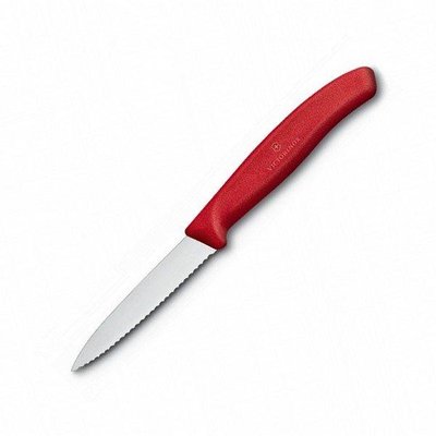 Нож кухонный Victorinox SwissClassic Paring серрейтор красный (Vx67631)