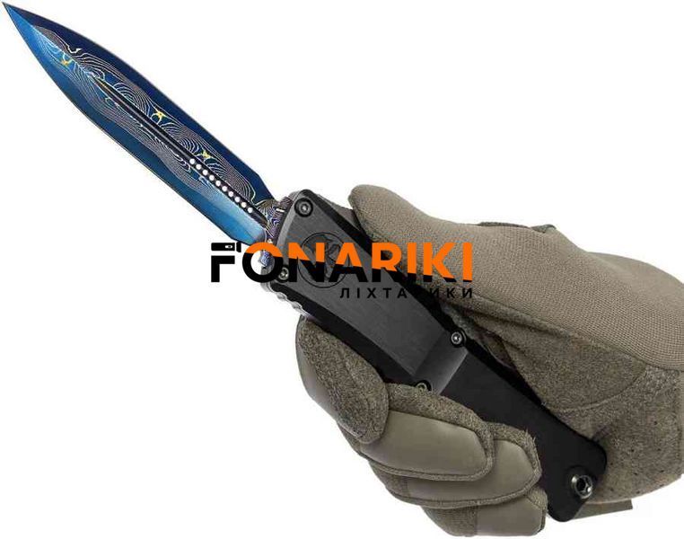 Ніж Microtech Combat Troodon Gen III Marfione Select Blued Baker Forge CopperMai Damascus Blue Accent