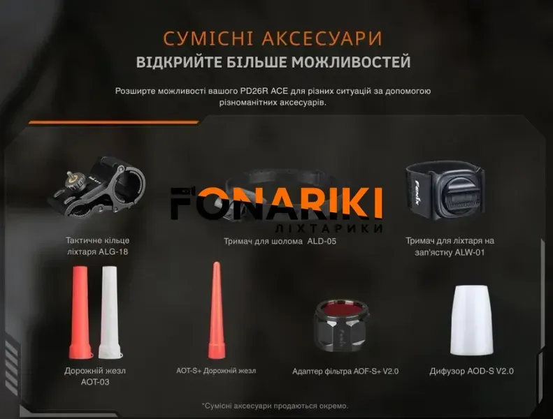 Фонарь Fenix PD26R ACE black