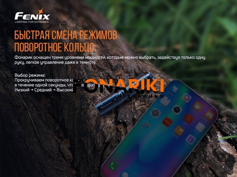 Кишеньковий ліхтар Fenix E01 V2.0 синій