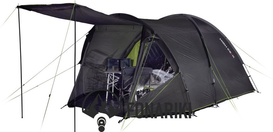 Палатка пятиместная High Peak Samos 5 Dark Grey/Green (11517)