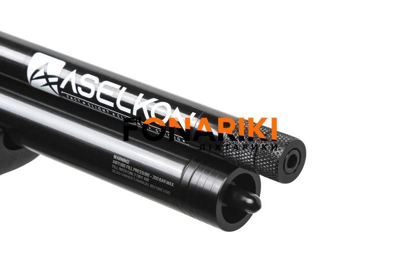 Пневматическая редукторная PCP винтовка Aselkon MX7 Black кал. 4.5