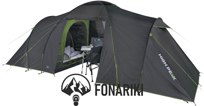 Палатка четырехместная High Peak Como 4.0 Dark Grey/Green (10260)