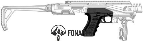 Обвіс тактичний FAB Defense K.P.O.S. Scout для Glock 17/19 чорний