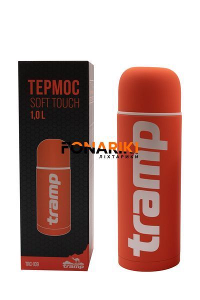 Термос Tramp Soft Touch 1,0 л помаранчевий TRC-109-orange