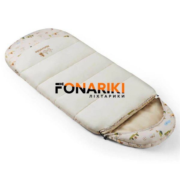 Спальник дитячий з капюшоном Naturehike B300 CNH22SD001 бежевий (демісезонний-зимовий)