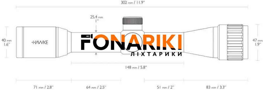 Приціл оптичний Hawke Vantage 4x32 сітка 30/30 Duplex