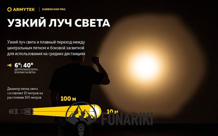 Ліхтар Armytek Dobermann Pro v3.5 Magnet USB (WARM)