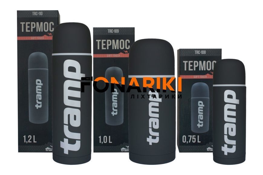 Термос Tramp Soft Touch 1,0 л помаранчевий TRC-109-orange