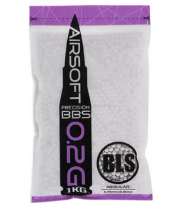 Страйкбольні кульки BLS Precision White 6 мм 0,2 г 1 кг