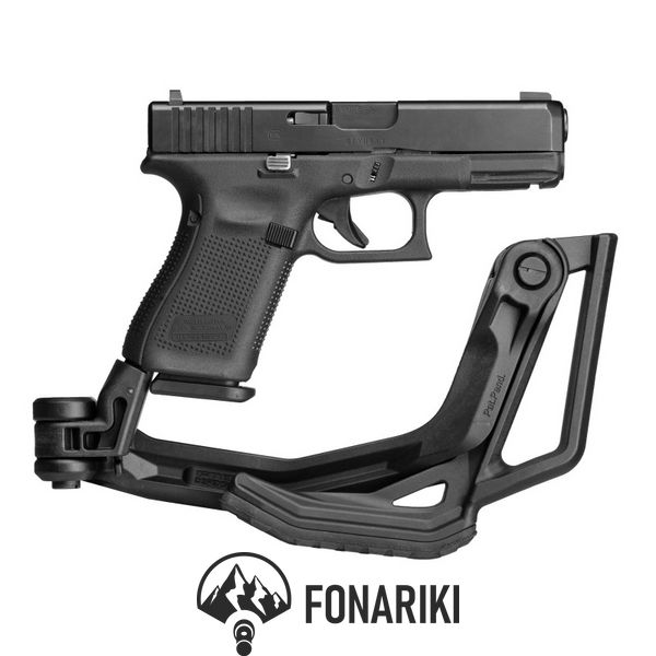 Приклад FAB Defense COBRA для Glock 17/19 складаний. Колір чорний.