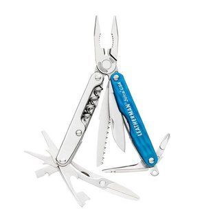 Мультитул Leatherman Juice CS4-Columbia blue, кожаный чехол, картонная коробка