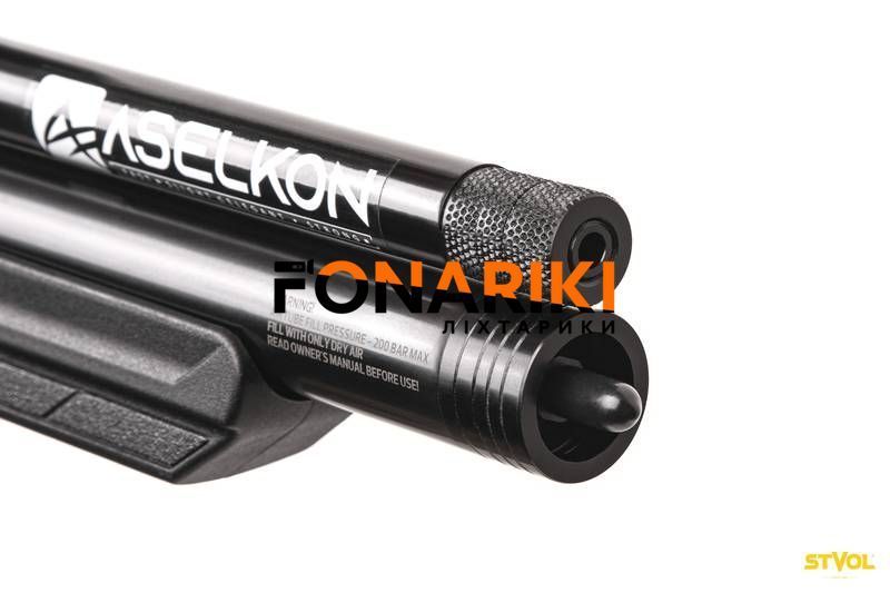 Пневматическая редукторная PCP винтовка Aselkon MX10-S Black кал. 4.5