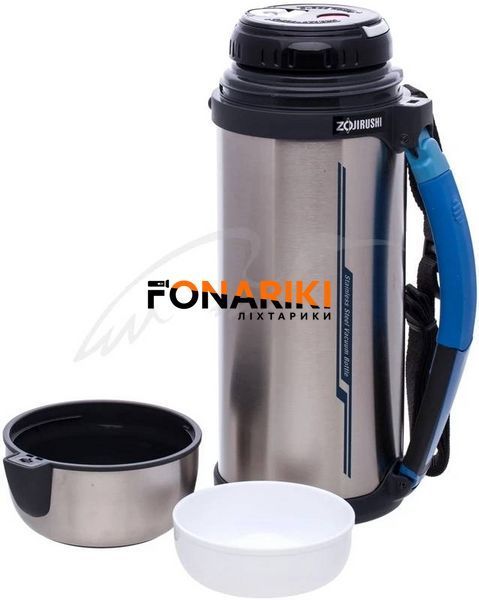 Термос ZOJIRUSHI SF-CС18XA 1.8l (складная ручка+ремешок) Стальной