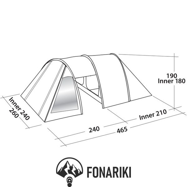 Палатка четырехместная Easy Camp Galaxy 400 Steel Blue (120413)