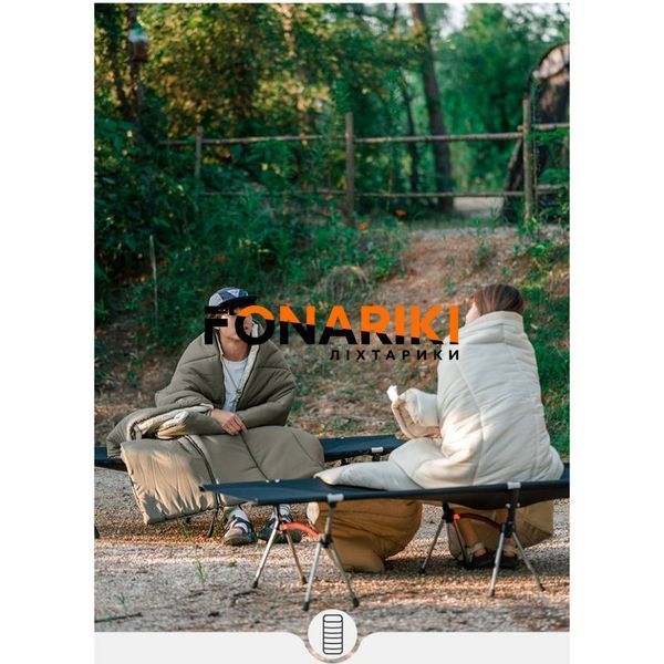 Спальник з капюшоном Naturehike LD250 CNK2300SD016, темно-зелений всесезонний (конверт)
