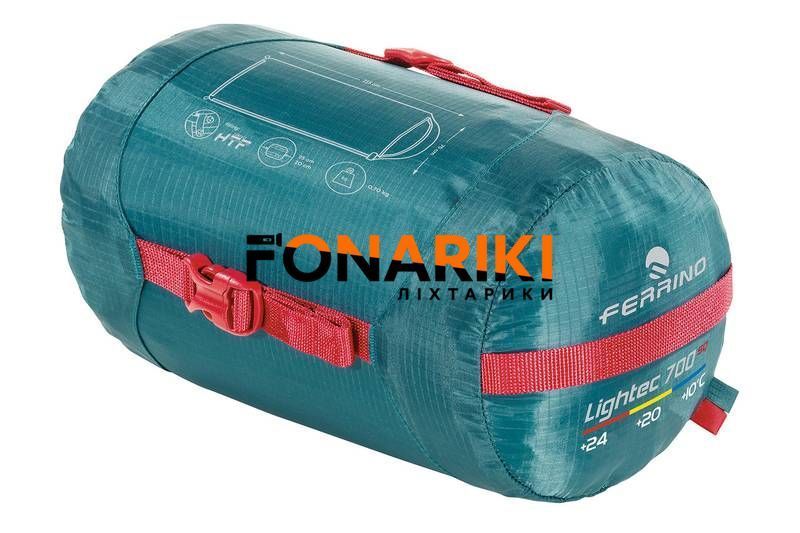 Спальний мішок Ferrino Lightec 700 SQ/+20&deg;C Green Left (86154NVVS)