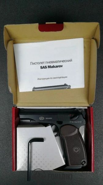 Пістолет пневматичний SAS Makarov Blowback BB кал. 4,5 мм. Корпус – метал