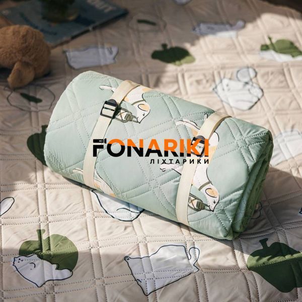 Килимок для пікніка Naturehike 145*170 CNK2350WS010, зелена із собаками