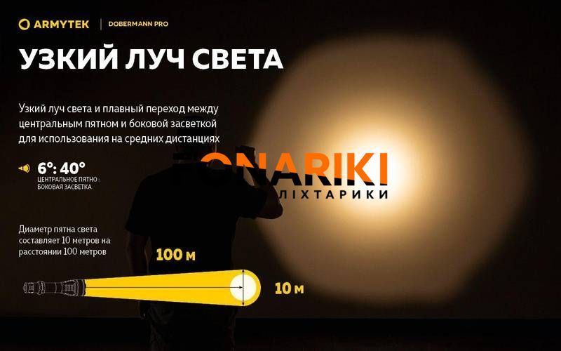 Фонарь Armytek Dobermann Pro v3.5 Magnet USB (WARM) OLIVE