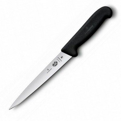 Нож кухонный Victorinox Fibrox Filleting Flex филейный 18 см черный (Vx53703.18)