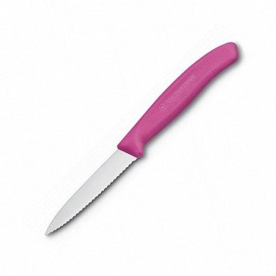 Нож кухонный Victorinox SwissClassic Paring серрейтор розовый (Vx67636.L115)